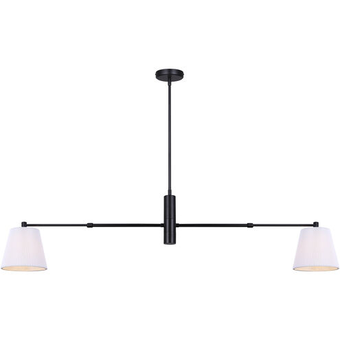 Aspen 2 Light 15.5 inch Black Pendant Ceiling Light