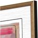 Geometrics Collection Antique Gold Wood With Embossed Weave Pattern Framed Art