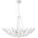 River Reed 6 Light 34 inch White Chandelier Ceiling Light, Basin