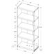 Doylestown White and Clear Bookcase