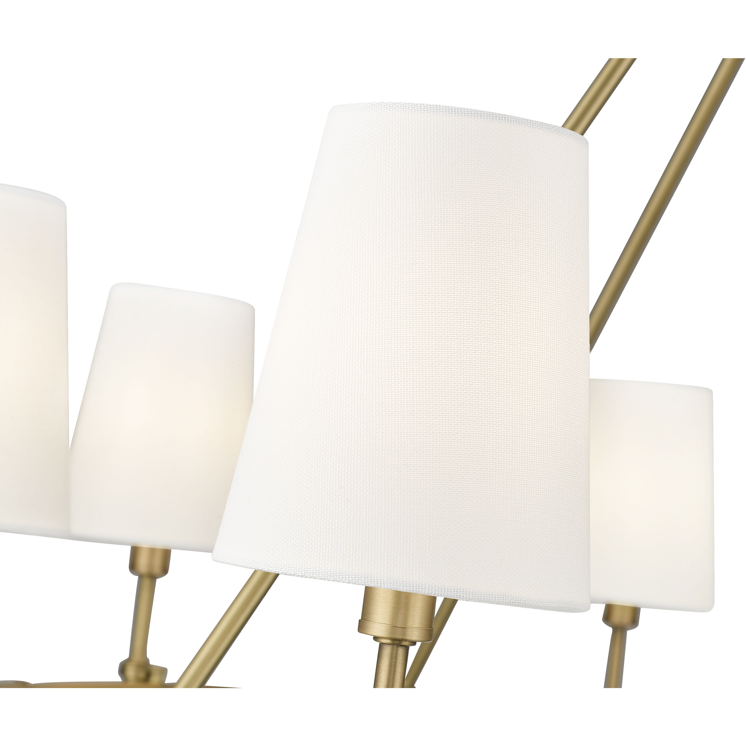 Adorra 8 Light 40 inch Vintage Brass Chandelier Ceiling Light