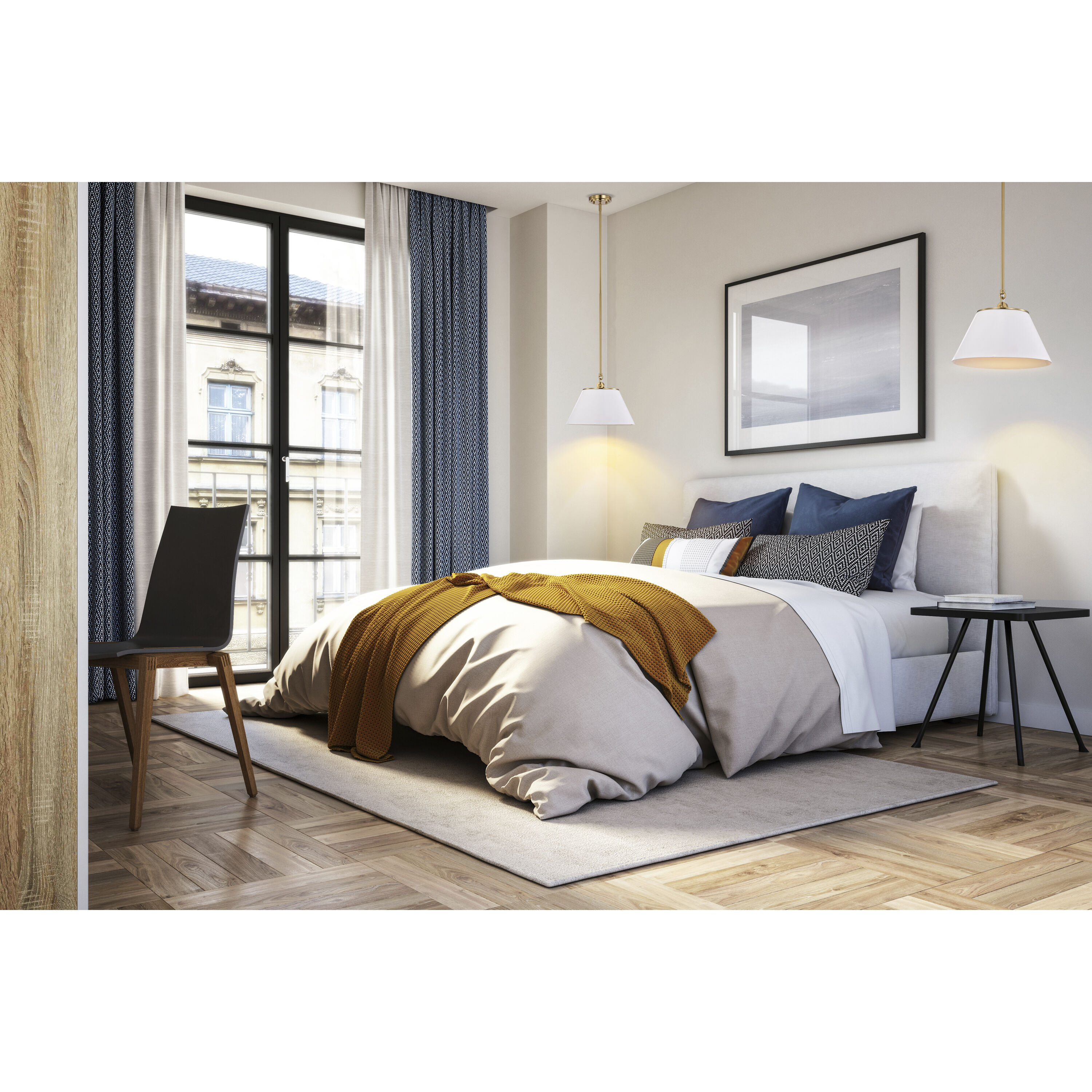 Dover 1 Light 14 inch White/Vintage Brass Pendant Ceiling Light