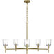 Thom Filicia Hartley 5 Light 36 inch Burnished Brass Chandelier Ceiling Light
