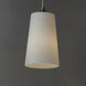 Hudson 1 Light 7.75 inch Satin Nickel Single Pendant Ceiling Light in Satin White