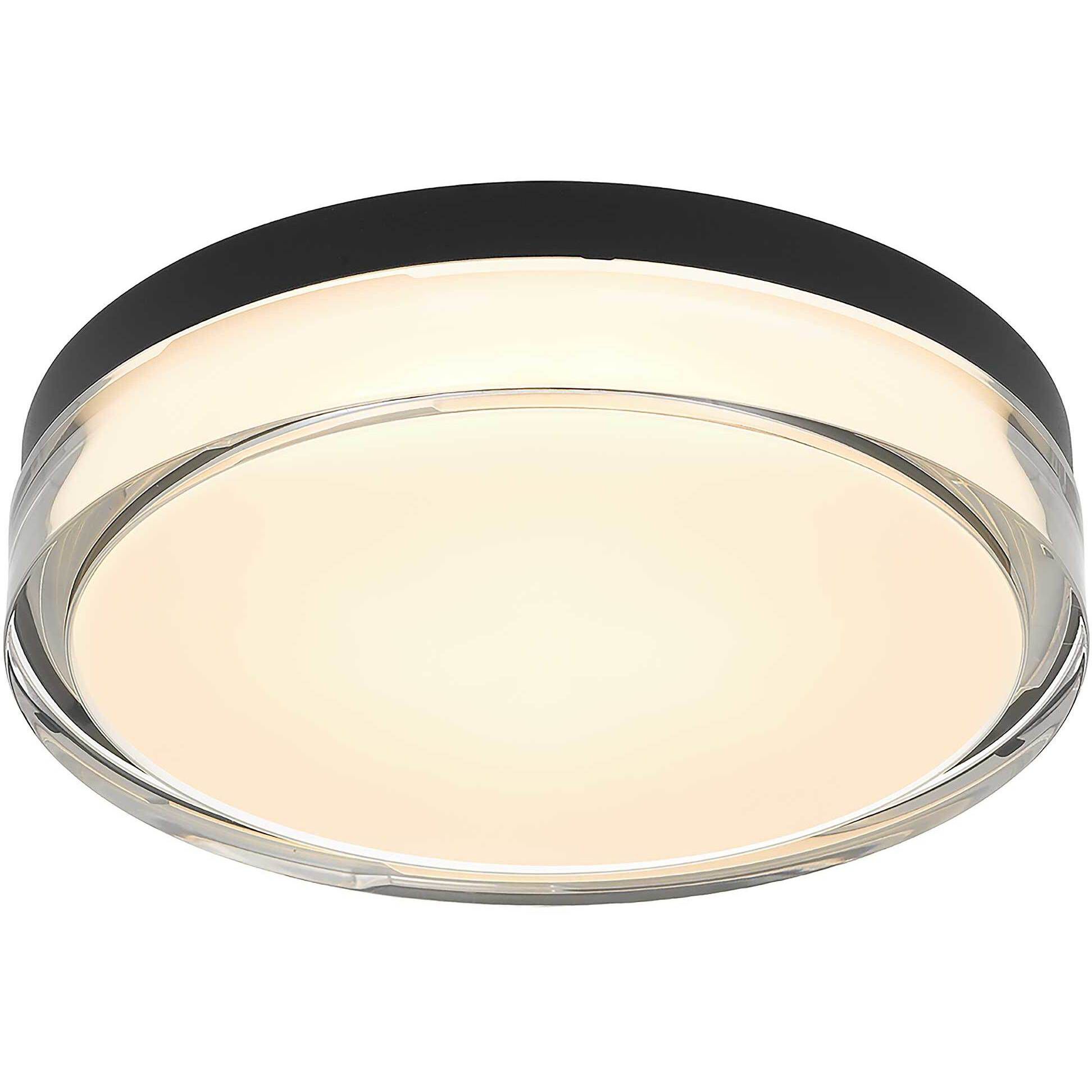 Sunspot LED 12 inch Sand Black Outdoor Flush Mount