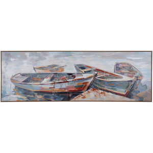 Cameron Red-Blue-and Grey Multi-color-Printed Wall Art