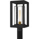 Infinger 1 Light 18 inch Earth Black Outdoor Post Lantern, Large