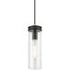 Devoe 1 Light 5.13 inch Black with Brushed Nickel Accent Mini Pendant Ceiling Light