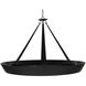 Swan 6 Light 53 inch Matte Black Chandelier Ceiling Light