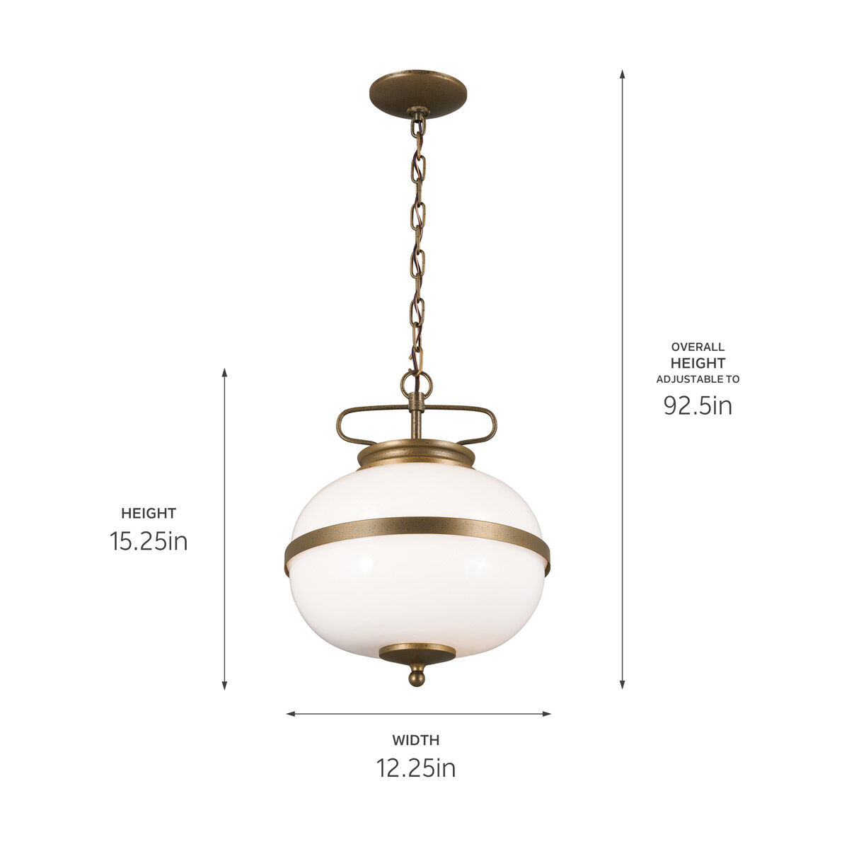 Homestead Opal 2 Light 12 inch Champagne Bronze Pendant Ceiling Light, Opal