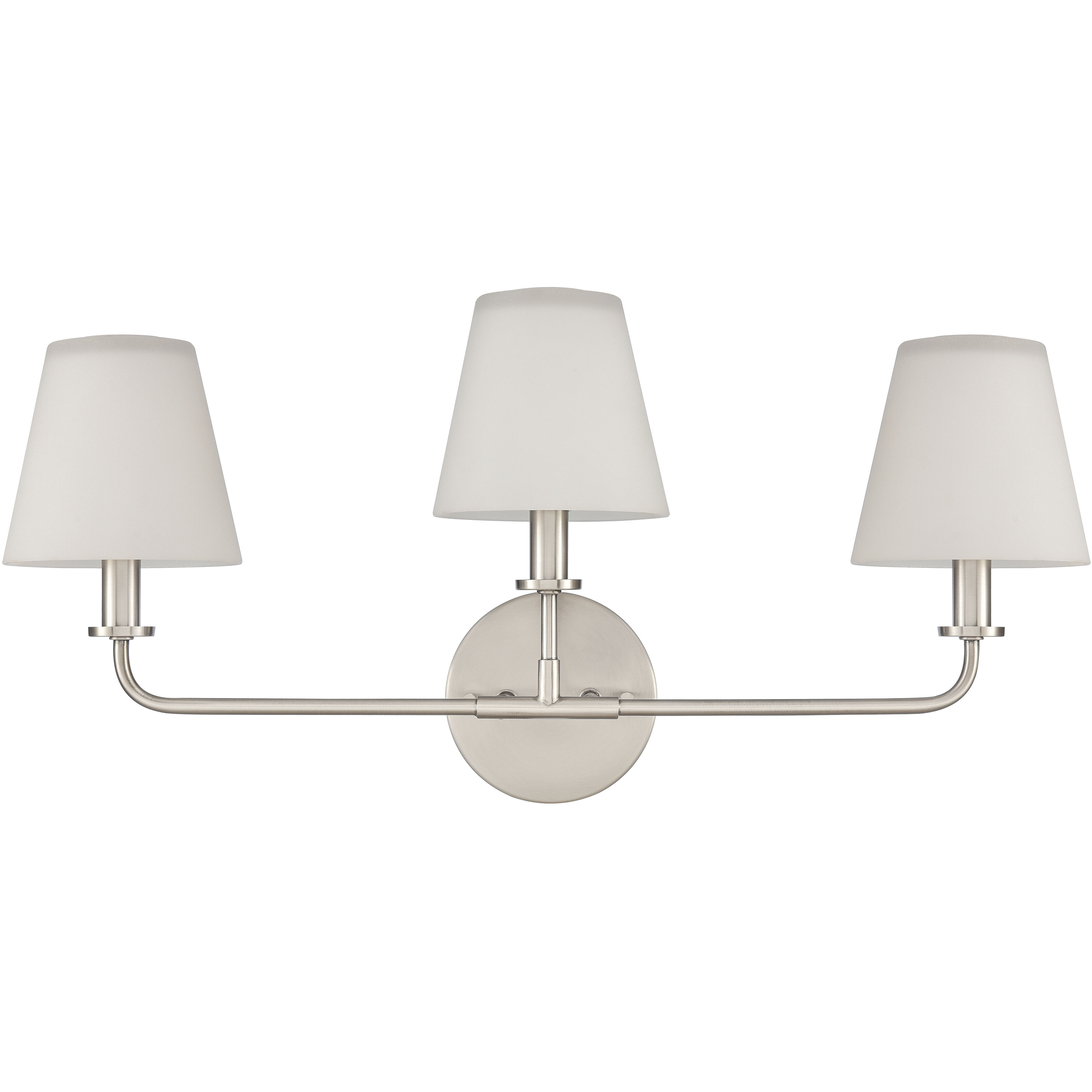 Minerva 3 Light 24 inch Antique Nickel Vanity Light Wall Light