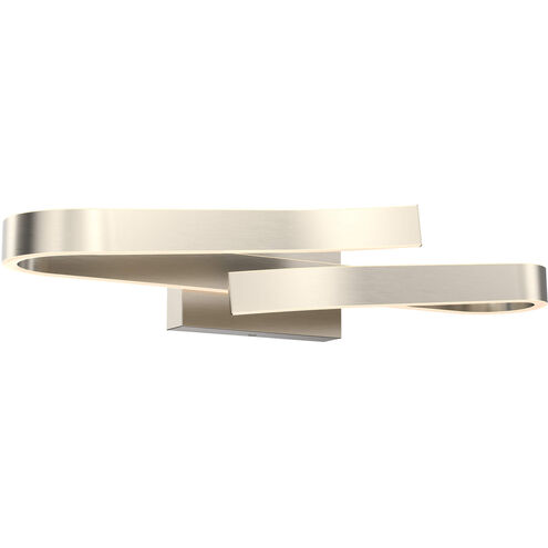 Borealis 1 Light 24 inch Satin Nickel Vanity Light Wall Light, Curled