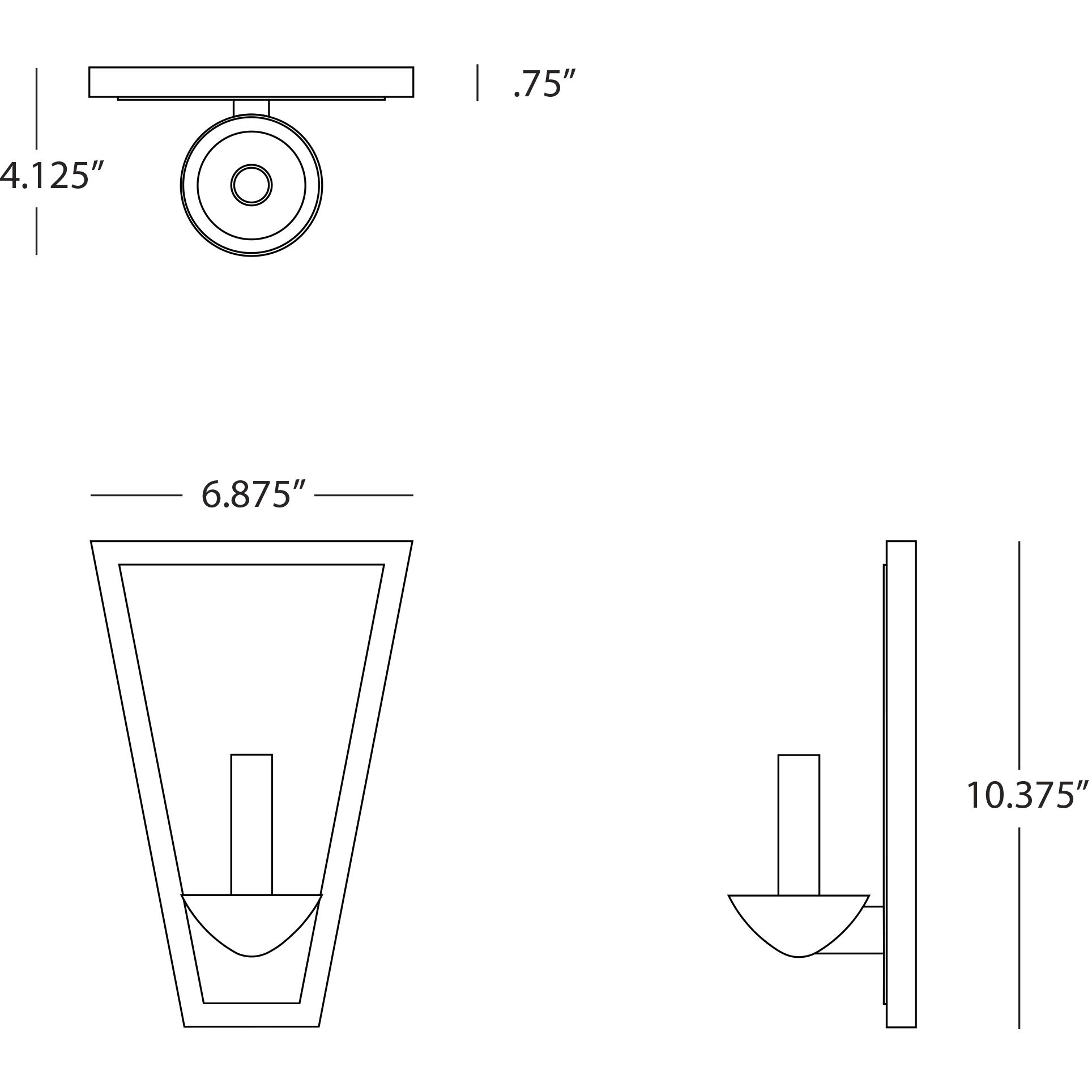 Goldie 1 Light 6.88 inch Lacquered Burnished Brass Wall Sconce Wall Light