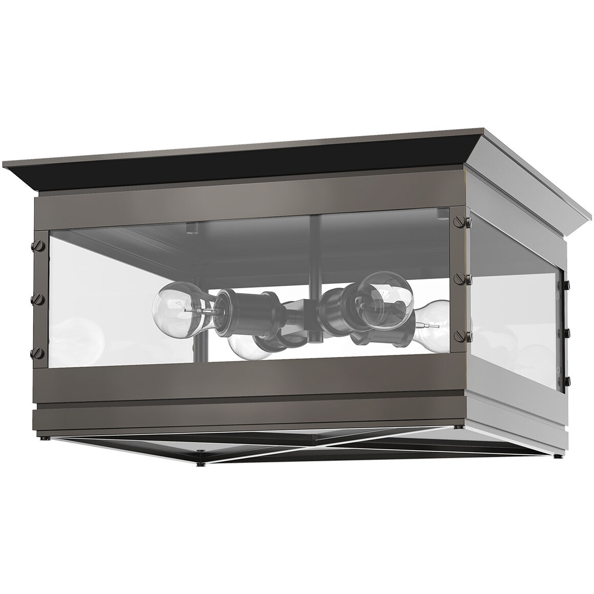 Douglas 4 Light 18 inch Urban Bronze Flush Mount Ceiling Light