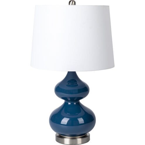 Foligno 24 inch 100 watt Nickel Table Lamp Portable Light