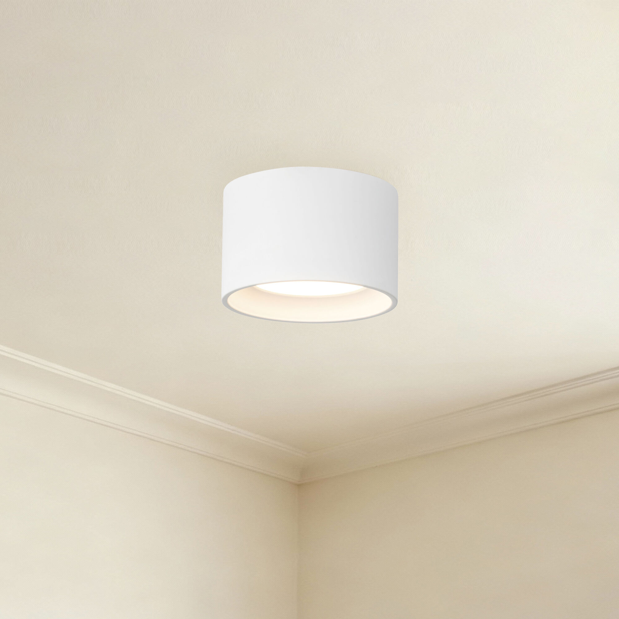 Uma 5.5 inch White Semi-Flush Mount Ceiling Light