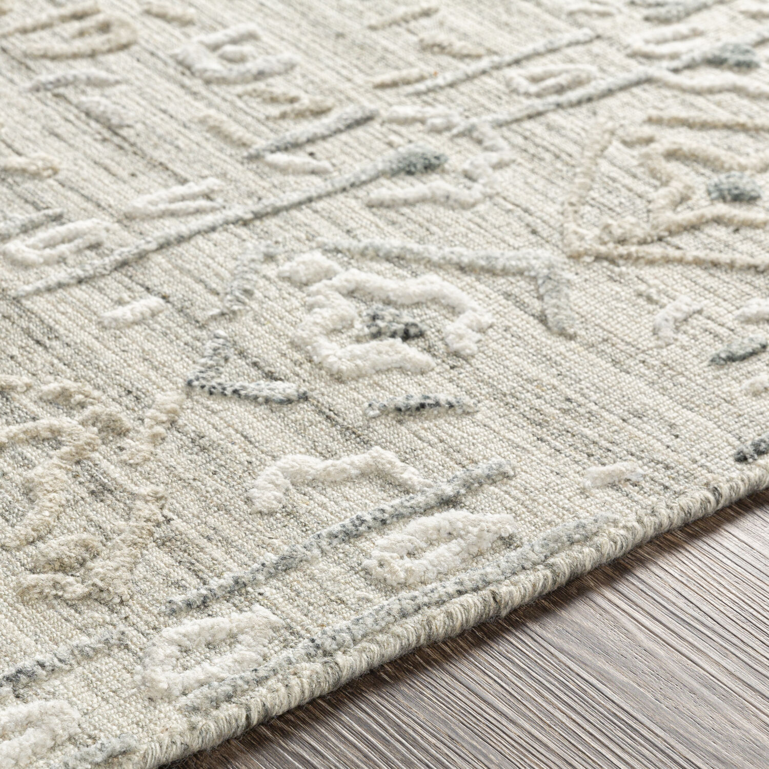 Makalu 108 X 72 inch Light Gray Rug in 6 X 9, Rectangle