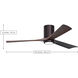 Atlas Irene-3HLK 60 inch Barn Wood Tone with Matte Black Blades Ceiling Fan, Flush Mounted