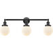 Franklin Restoration Beacon LED 30 inch Oil Rubbed Bronze Bath Vanity Light Wall Light in Matte White Glass, Franklin Restoration