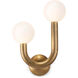 Happy LED 11.25 inch Natural Brass Wall Sconce Wall Light, Left Side