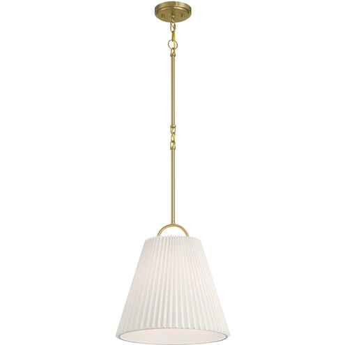 Scandinavian 1 Light 15 inch Natural Brass Pendant Ceiling Light