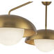Alora Mood Rubio 3 Light 27.75 inch Aged Gold/Opal Matte Glass Chandelier Ceiling Light