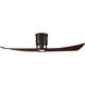 Atlas Lindsay 52 inch Textured Bronze with Walnut Blades Ceiling Fan, Atlas