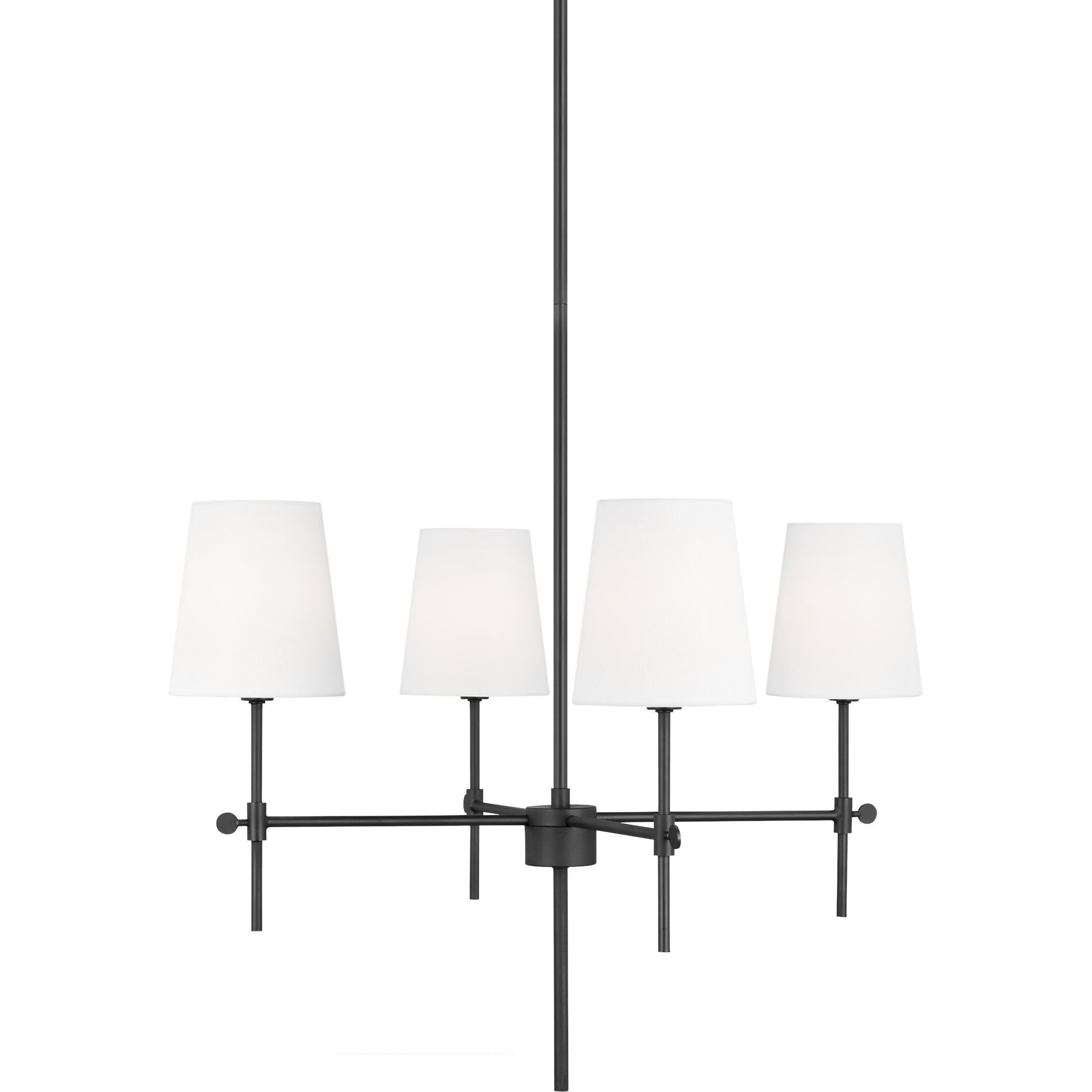 TOB by Thomas O'Brien Baker 4 Light 26 inch Midnight Black Chandelier Ceiling Light