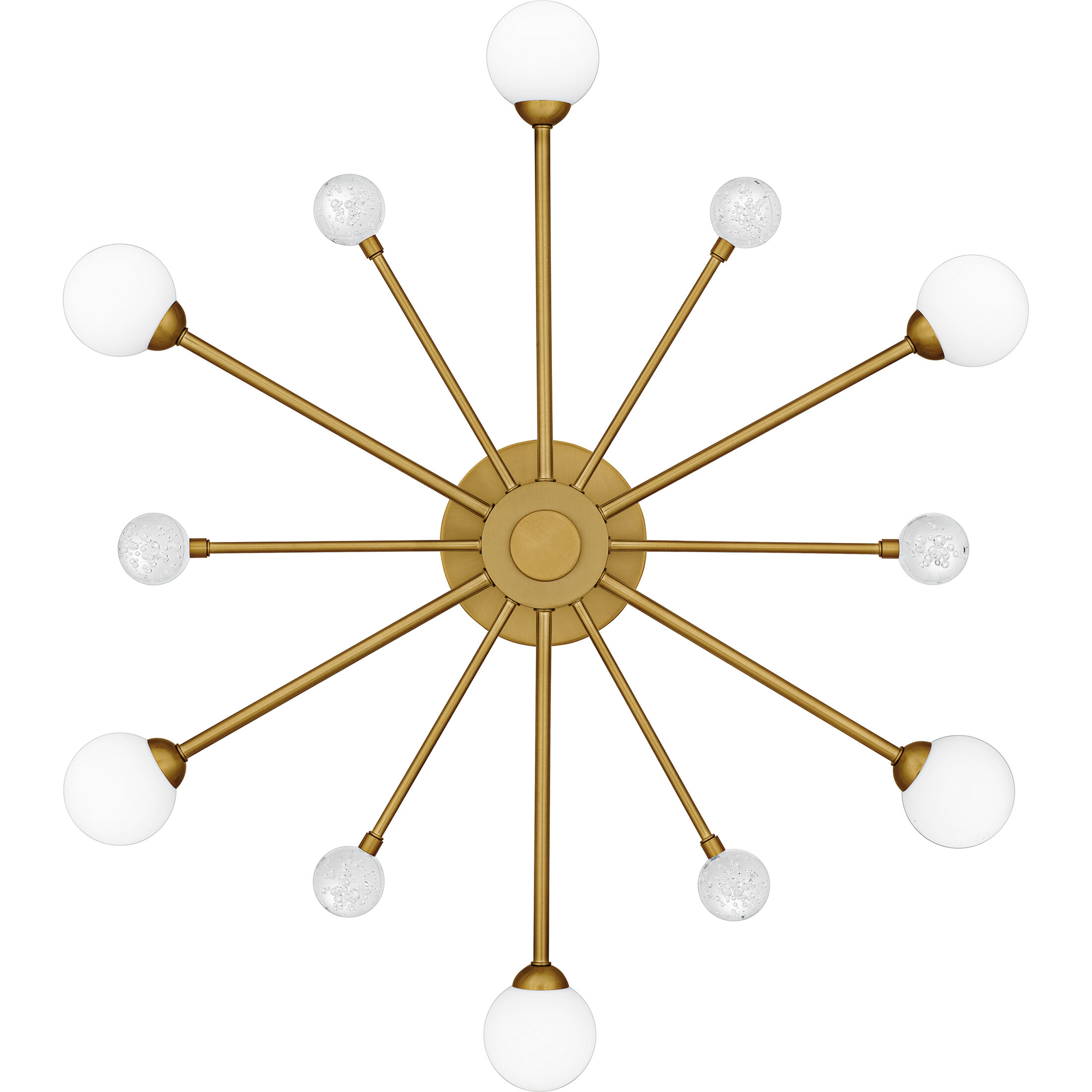 Combe 6 Light 30 inch Brushed Gold Semi-Flush Mount Ceiling Light, Extra Large