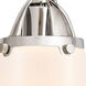 Nouveau 2 Dover LED 5 inch Polished Chrome Mini Pendant Ceiling Light in Matte White Glass