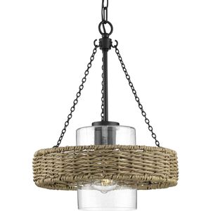 Pembroke 1 Light 14 inch Matte Black Outdoor Pendant