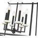 Gaultier 6 Light 18 inch Matte Black and Mondern Gold Chandelier Ceiling Light in Matte Black and Modern Gold