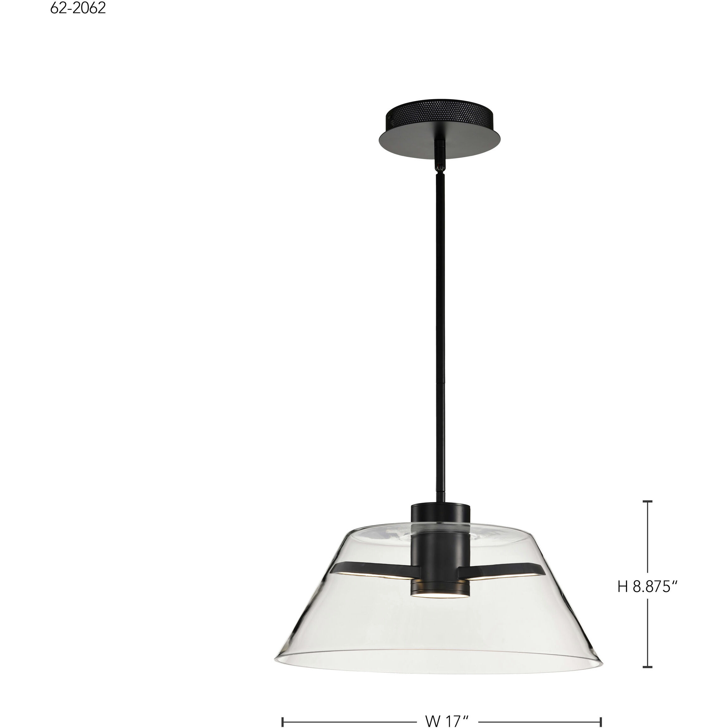 Edmond LED 17 inch Matte Black Pendant Ceiling Light