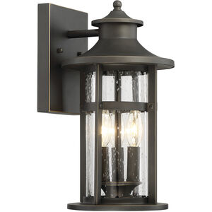 Highland Ridge 3 Light 15 inch Oil Rubbed Bronze/Gold Outdoor Wall Lamp, Great Outdoors