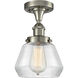 Fulton 1 Light 6.5 inch Brushed Satin Nickel Semi-Flush Mount Ceiling Light
