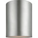 Outdoor Cylinders 1 Light 5.13 inch Painted Brushed Nickel Outdoor Flush Mount