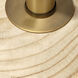 Timber 18 inch 150.00 watt Natural Paulownia Wood Table Lamp Portable Light