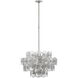 Julie Neill Gianna LED 24 inch Burnished Silver Leaf Chandelier Ceiling Light