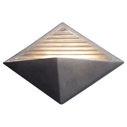 Ambiance LED 12 inch Antique Copper ADA Wall Sconce Wall Light, Diamond