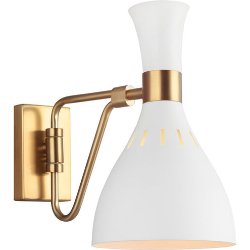ED Ellen DeGeneres Joan 12 inch 75 watt Matte White Swing Arm Sconce Wall Light