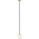 Sean Lavin Orbet LED 3 inch Hand Rubbed Antique Brass Port Alone Pendant Ceiling Light
