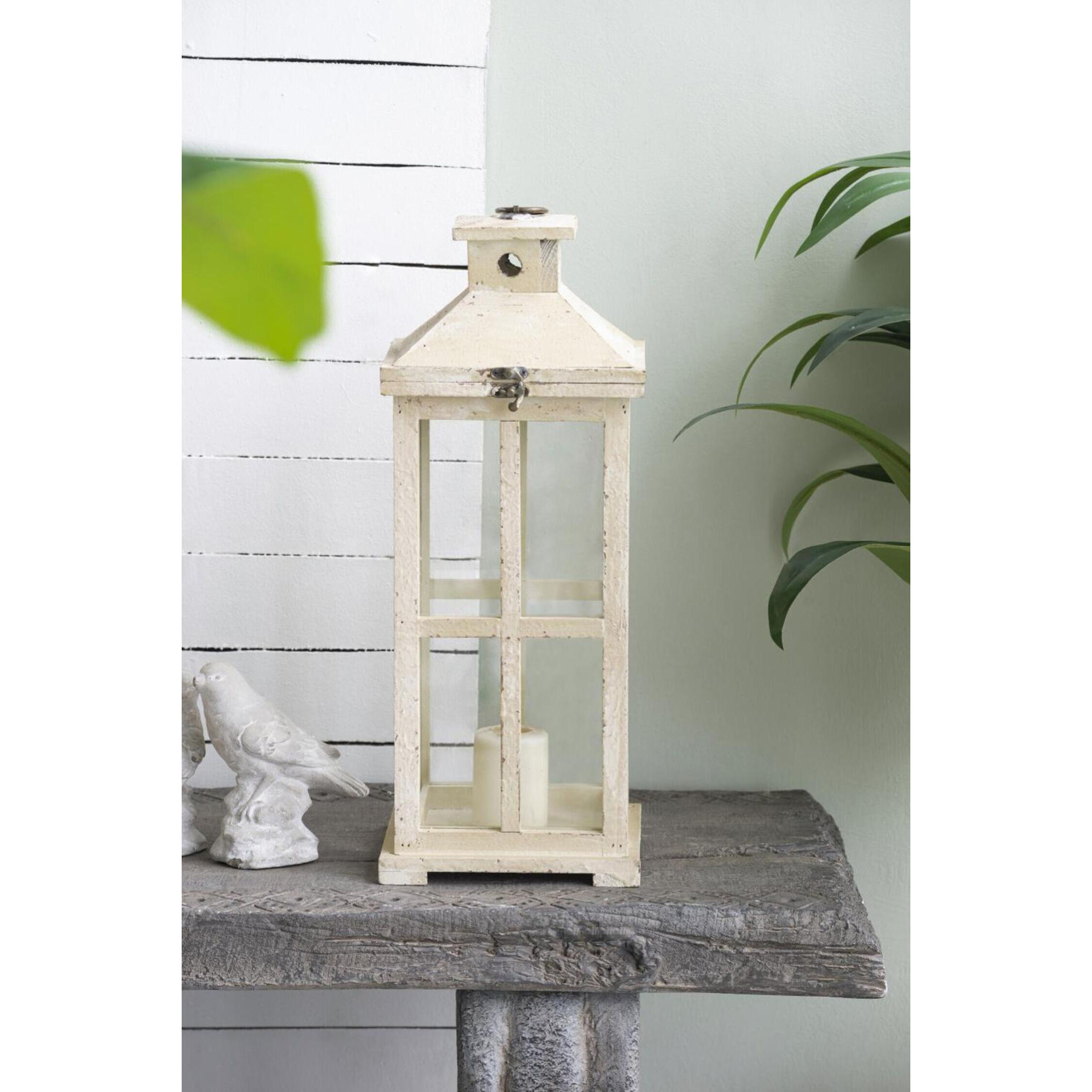 Reed 11.5 inch White Lantern, Set of 2