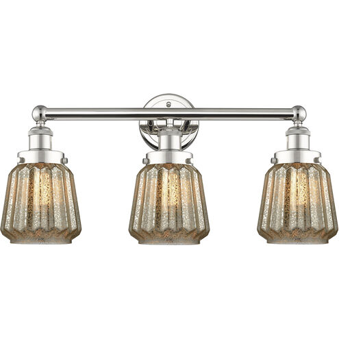 Chatham 3 Light 24.5 inch Polished Nickel Bath Vanity Light Wall Light in Mercury