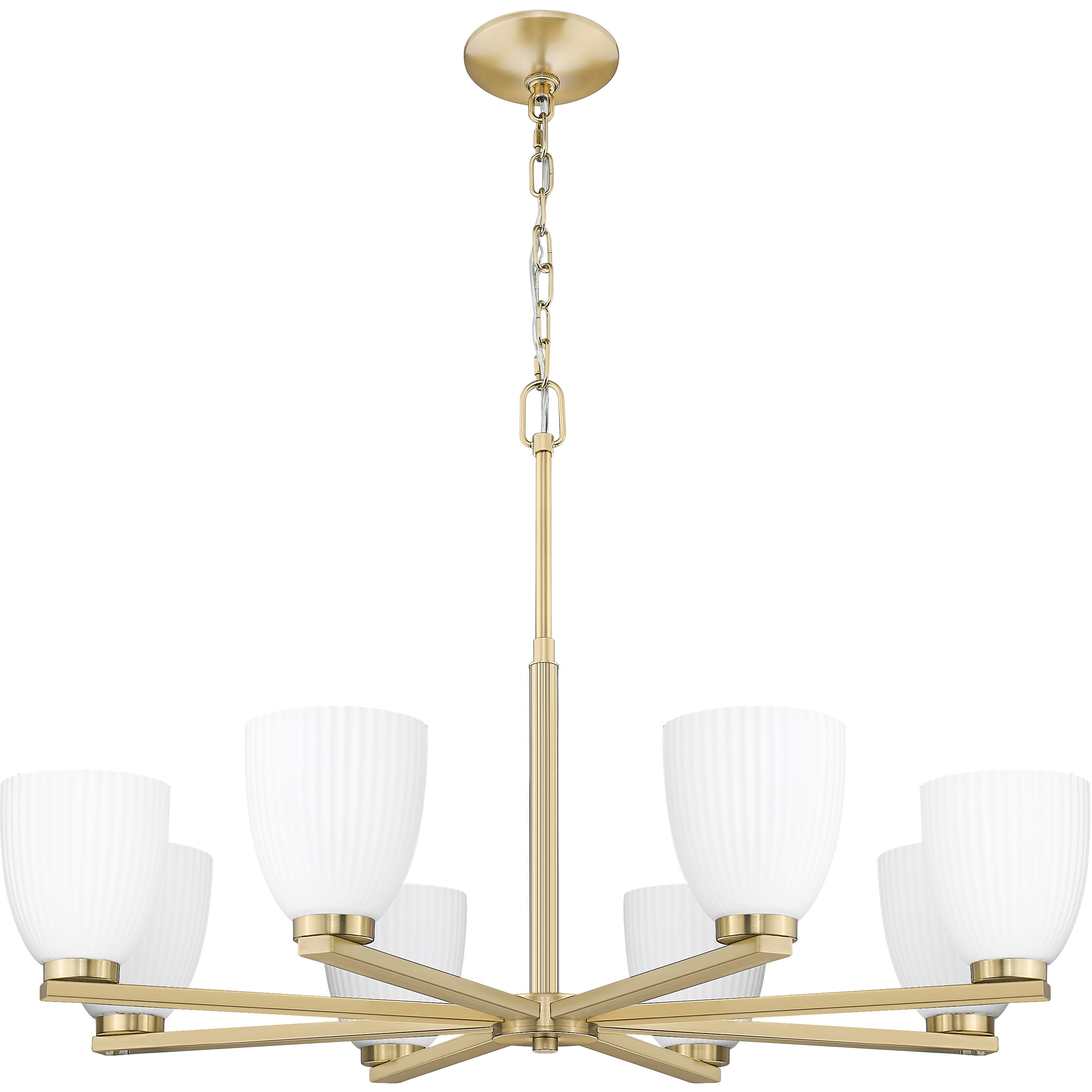 Naya 8 Light 33.25 inch Modern Gold Chandelier Ceiling Light