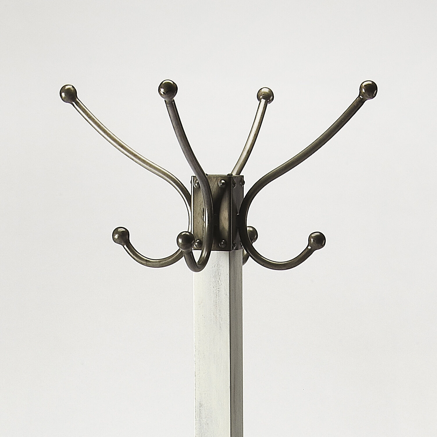 Industrial Chic Logan Square White Wood White Costumer/Hall Tree