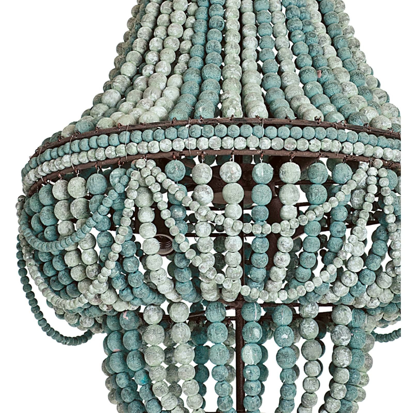 Blue beaded chandelier cheap