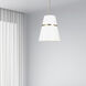 Symphony 3 Light 18 inch Aged Brass with White Pendant Ceiling Light