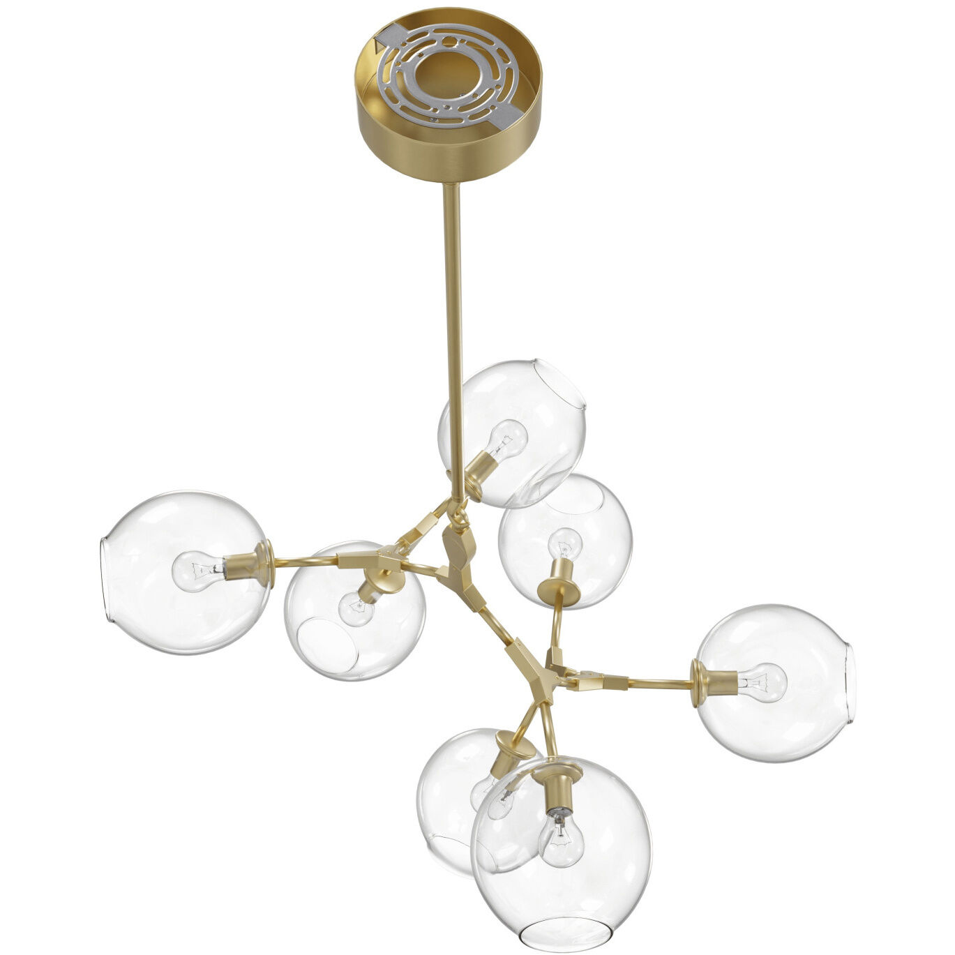 Fairfax Ave. 7 Light 28 inch Brushed Brass Chandelier Ceiling Light