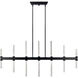 Sycara LED 5 inch Black Chandelier Linear Ceiling Light, Single