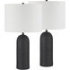 Augusta 24.75 inch 100.00 watt Black Table Lamps Portable Light, Set of 2